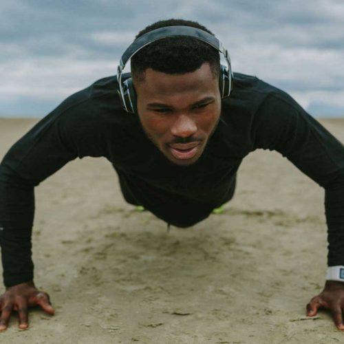 young man exercising